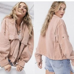Free People Eyes On You Surplus Oversized Jacket XL